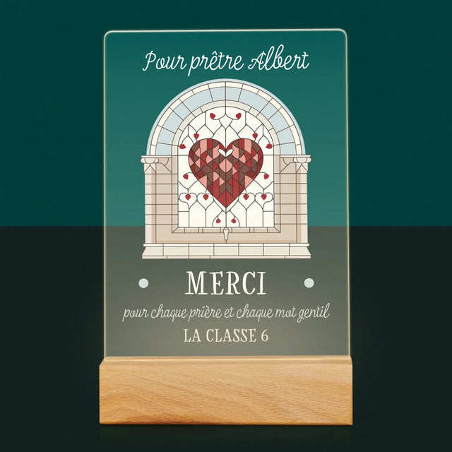 Le Prénom Et Un Texte: Merci Pour Chaque Prière - Impression Sur Verre Acrylique