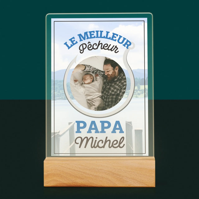 La Photo Et Un Texte: Le Meilleur Pêcheur - Impression Sur Verre Acrylique