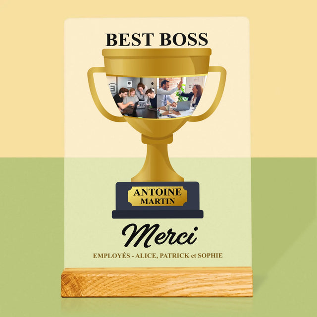 Le Collage Photo: Best Boss Coupe - Impression Sur Verre Acrylique
