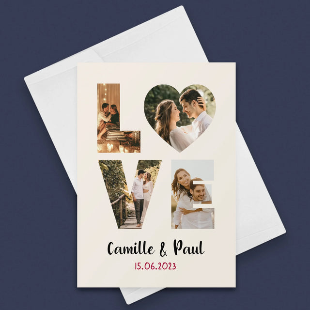 Collage Photo De Lettre: Love De Tes Photos - Carte De Vœux