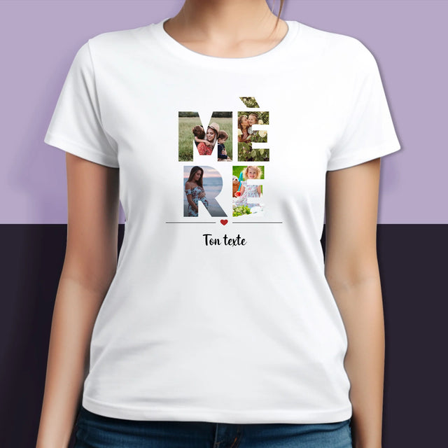 Collage Photo De Lettre: Maman Et Papa - T-Shirts Pour Couples