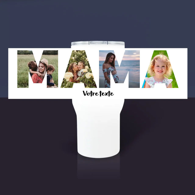 Collage Photo De Lettre: Mère Des Photos - Mug De Voyage 650 Ml