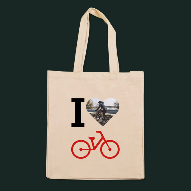 La Photo: I Love Vélo - Sac En Toile