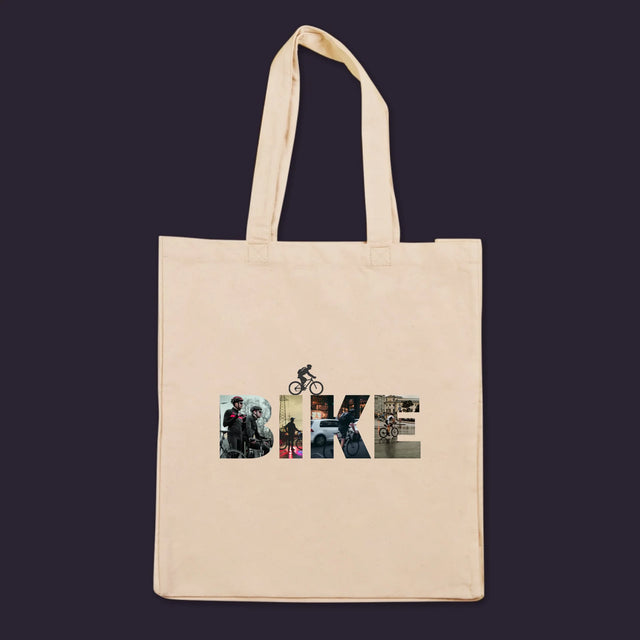 Collage Photo De Lettre: Bike - Sac En Toile