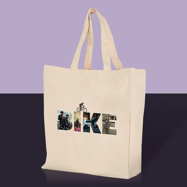 Collage Photo De Lettre: Bike - Sac En Toile