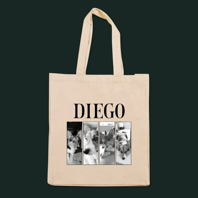 Le Collage Photo: Un Classique Bootleg Avec Un Animal - Sac En Toile