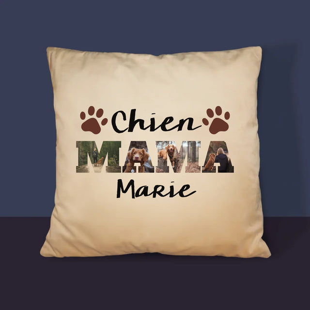 Collage Photo De Lettre: Chien Maman De Vos Photos - Coussin 