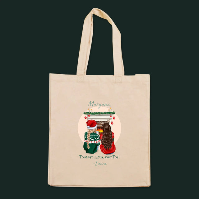 La Création Du Personnage: Les Meilleures Amies À Noël - Sac En Toile