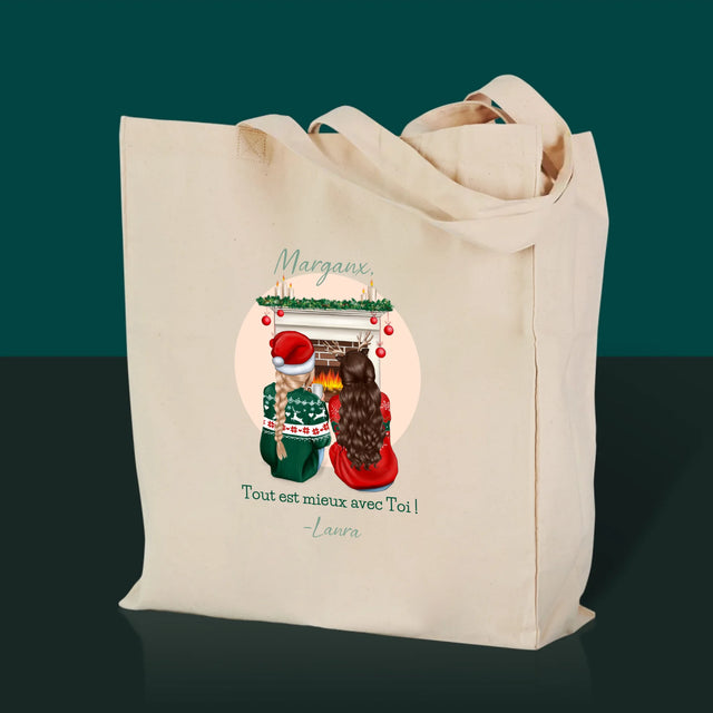 La Création Du Personnage: Les Meilleures Amies À Noël - Sac En Toile