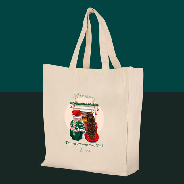 La Création Du Personnage: Les Meilleures Amies À Noël - Sac En Toile