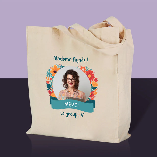 La Photo Et Un Texte: Merci À L'Institutrice De Maternelle - Sac En Toile
