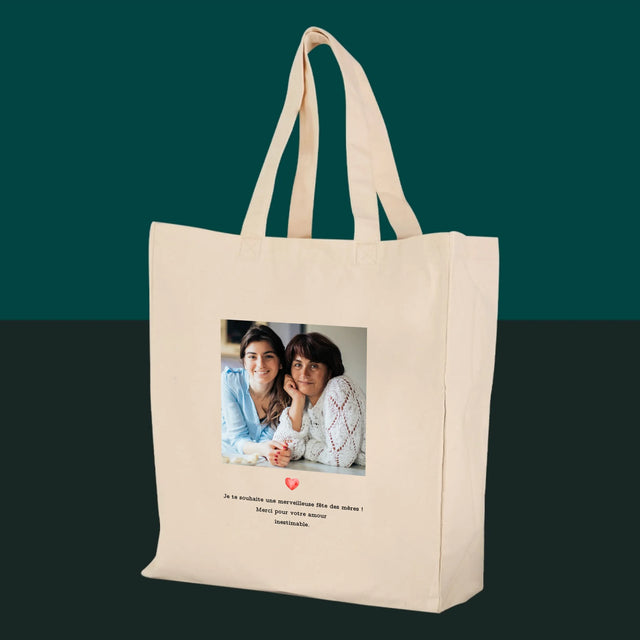 La Photo Et Un Texte: Carte Pour Maman - Sac En Toile