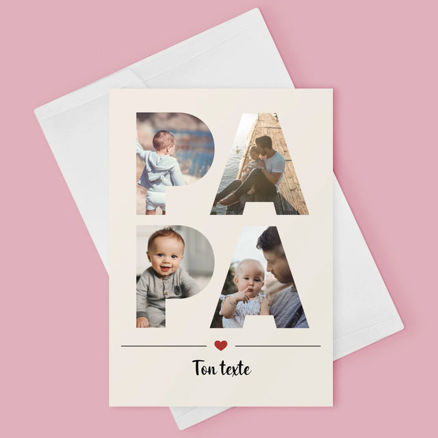 Collage Photo De Lettre: Écrit Papa Des Photos - Carte De Vœux