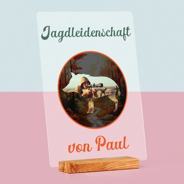 Zdjęcie I Podpis: Passion de la Chasse - Impression sur Verre Acrylique | DE