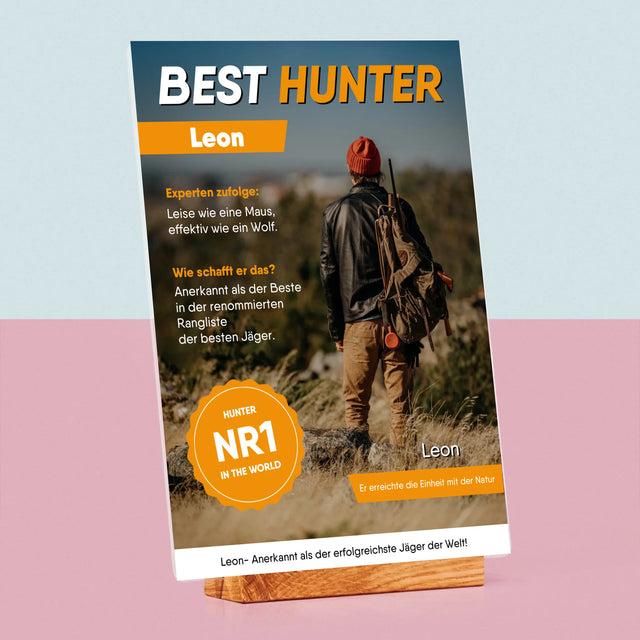 Couverture du magazine : Best Hunter - Impression sur verre acrylique | DE