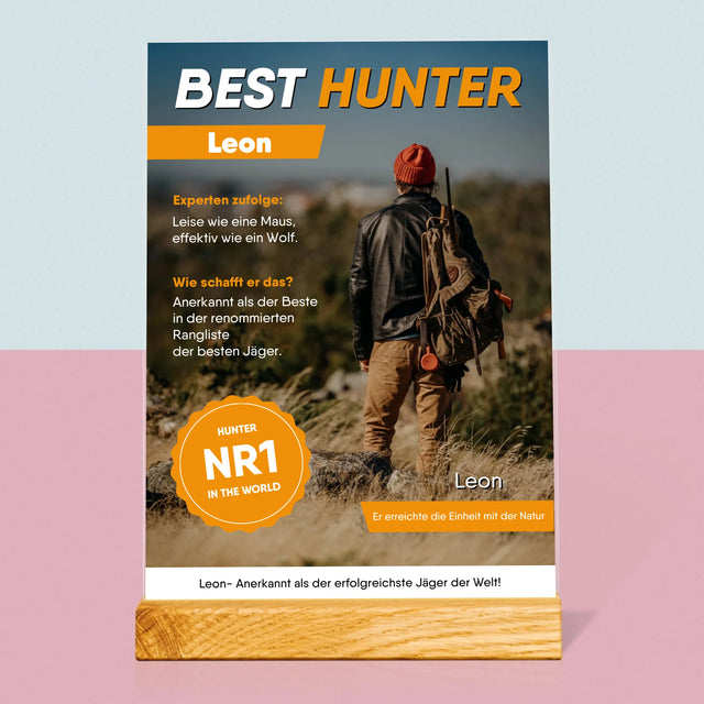 Couverture du magazine : Best Hunter - Impression sur verre acrylique | DE
