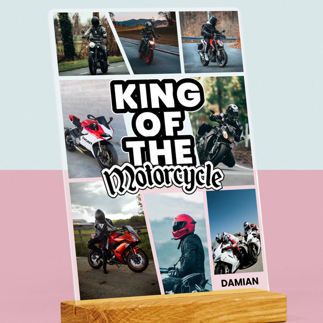 Photocollage : King Of The Motorcycle - Impression sur verre acrylique | DE