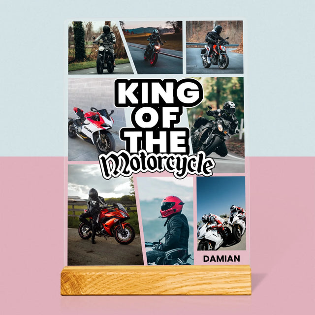Photocollage : King Of The Motorcycle - Impression sur verre acrylique | DE