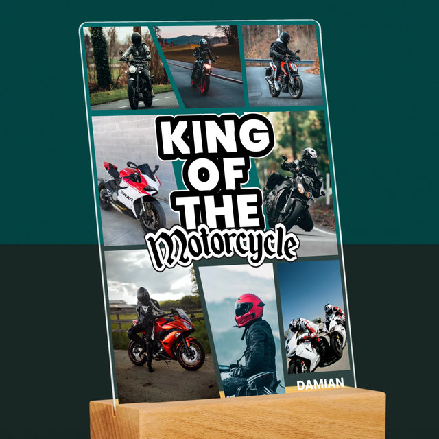 Photocollage : King Of The Motorcycle - Impression sur verre acrylique | DE