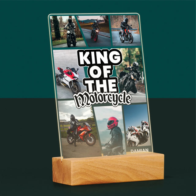 Photocollage : King Of The Motorcycle - Impression sur verre acrylique | DE