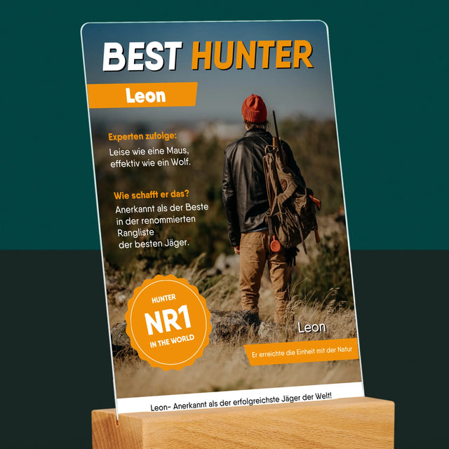 Couverture du magazine : Best Hunter - Impression sur verre acrylique | DE