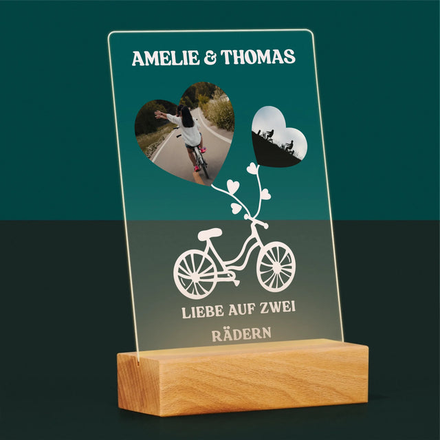 Photo collage : L'Amour sur Deux Roues - Impression sur Verre Acrylique | DE