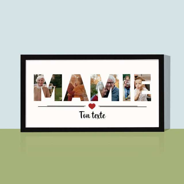 Collage Photo De Lettre: La Grand-Mère De Tes Photos - Impression Encadrée 20X40