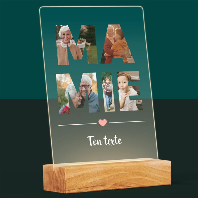 Collage Photo De Lettre: La Grand-Mère De Tes Photos - Impression Sur Verre Acrylique