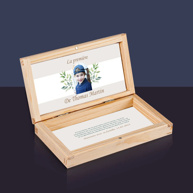 La Photo Et Un Texte: Première Communion, Vœux - Boîte À Monnaie En Bois