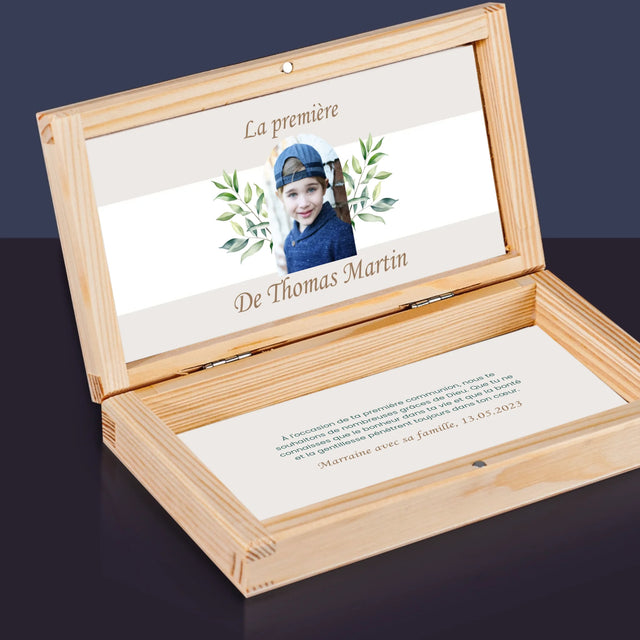 La Photo Et Un Texte: Première Communion, Vœux - Boîte À Monnaie En Bois