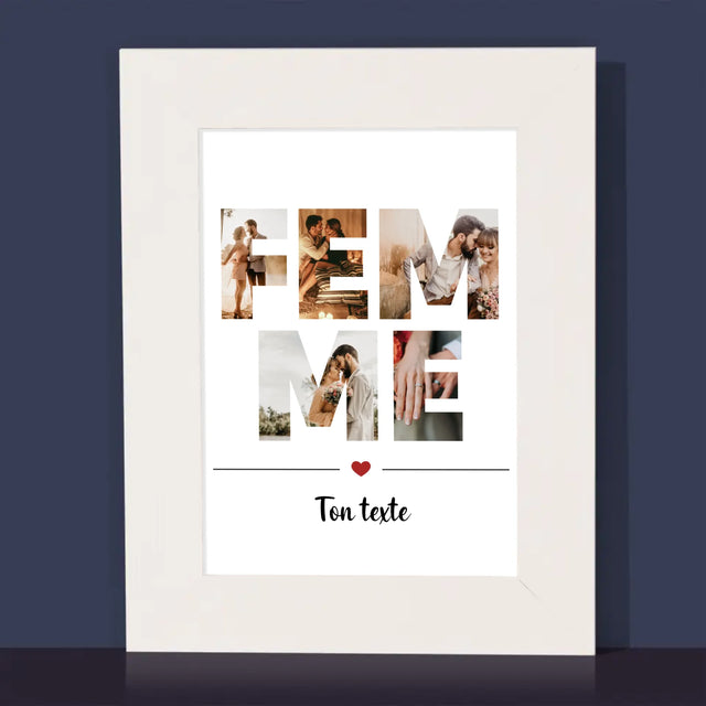 Collage Photo De Lettre: La Femme De Tes Photos - Cadre Photo