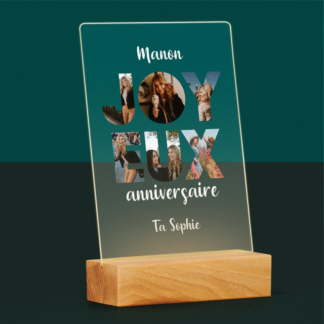 Collage Photo De Lettre: Cent Ans De Tes Photos - Impression Sur Verre Acrylique