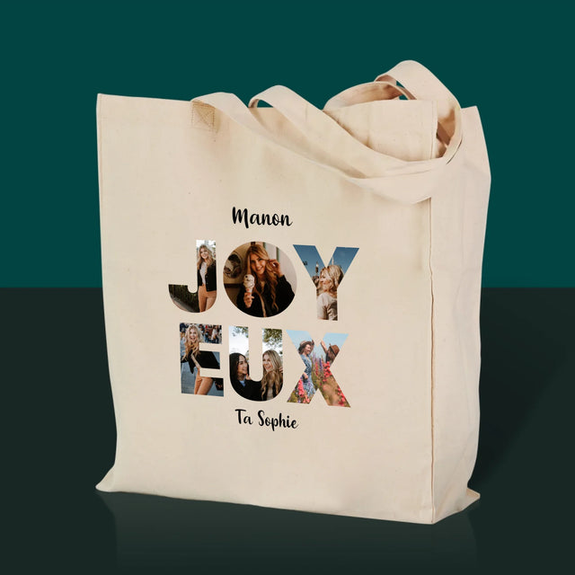 Collage Photo De Lettre: Cent Ans De Tes Photos - Sac En Toile