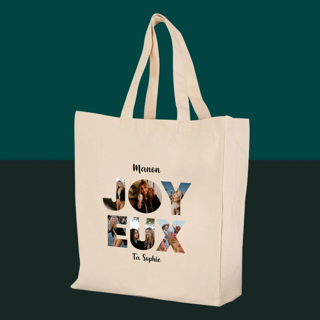 Collage Photo De Lettre: Cent Ans De Tes Photos - Sac En Toile