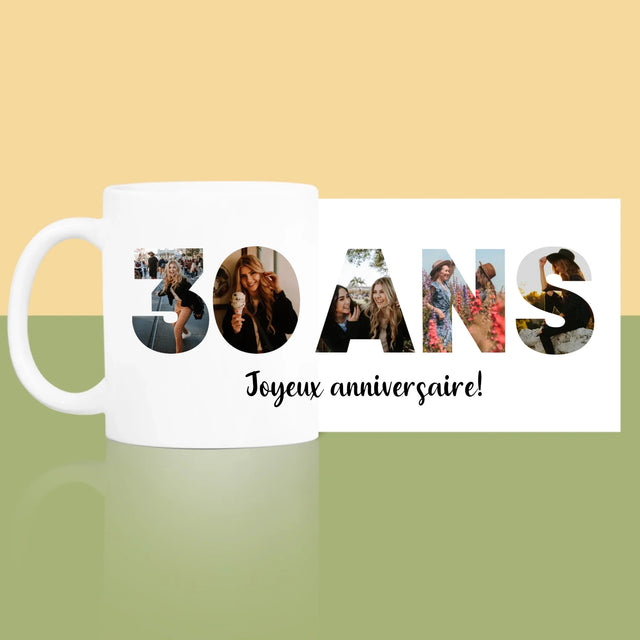 Collage Photo De Lettre: 30 Ans  - Le Mug