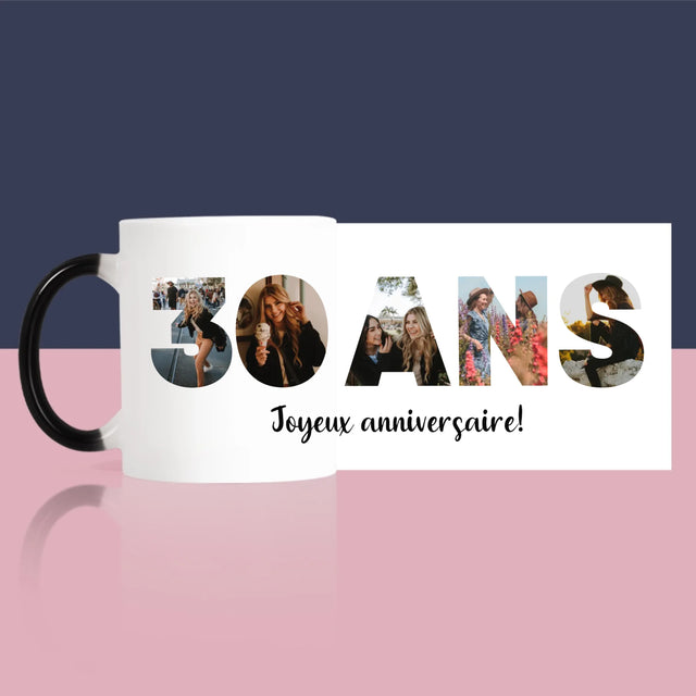 Collage Photo De Lettre: 30 Ans  - Le Mug