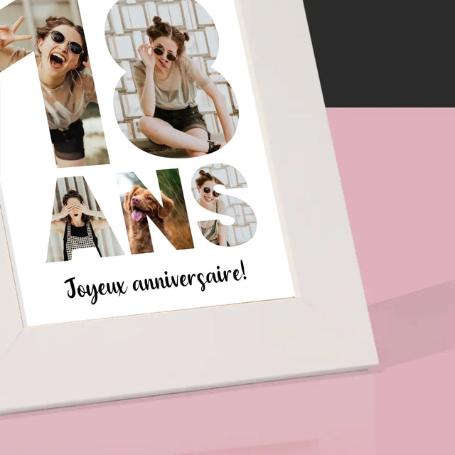 Collage Photo De Lettre: 18 Ans - Cadre Photo
