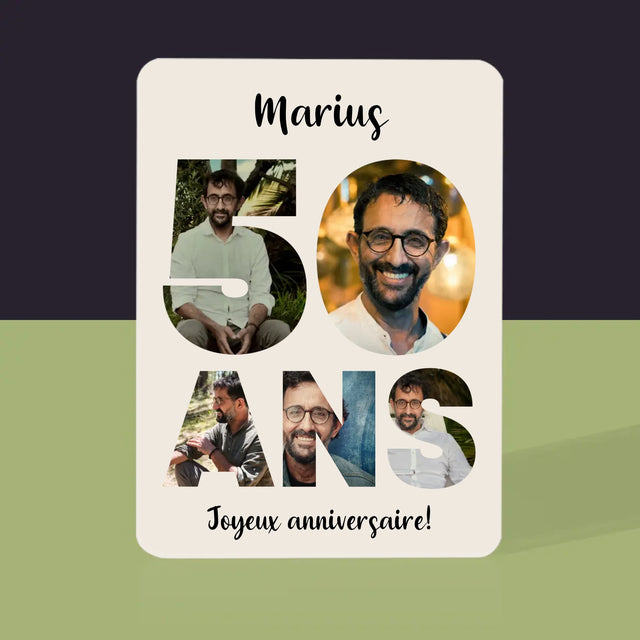 Collage Photo De Lettre: 50 Ans De Tes Photos - Cartes À Jouer