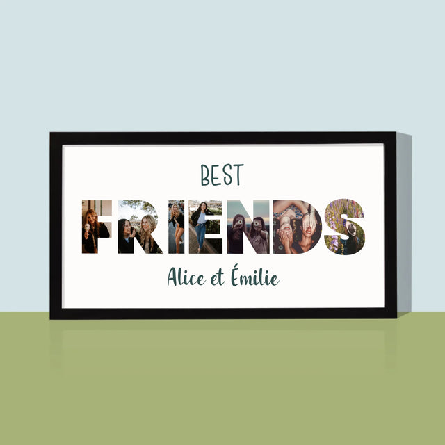 Collage Photo De Lettre: Friends De Tes Photos - Impression Encadrée 20X40
