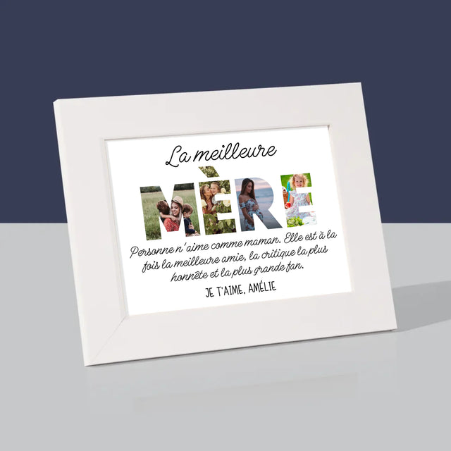 Collage Photo De Lettre: La Plus Merveilleuse Mère Du Monde - Cadre Photo