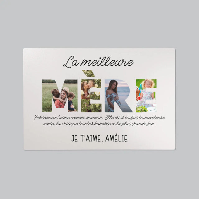 Collage Photo De Lettre: La Plus Merveilleuse Mère Du Monde - Sous-Main Bureau