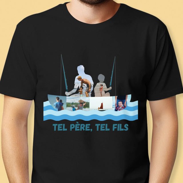 Forme Des Photos: Tel Père, Tel Fils - T-Shirt Pour Hommes