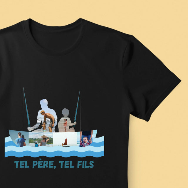 Forme Des Photos: Tel Père, Tel Fils - T-Shirt Pour Hommes