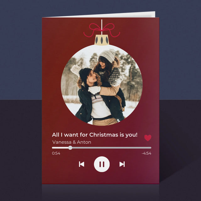 Zdjęcie I Podpis: Świąteczna Piosenka Spotify - Kartka z Życzeniami | DE
