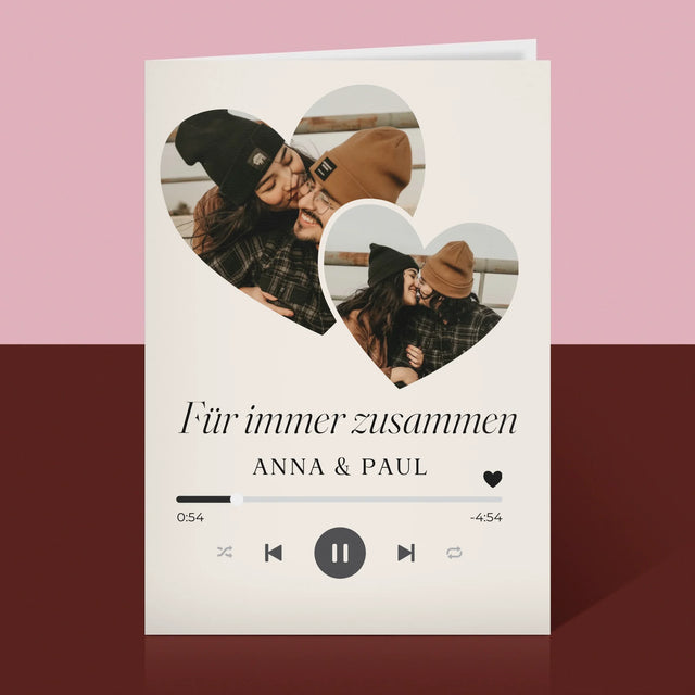 Fotokolaż: Spotify Serca - Kartka z Życzeniami | DE