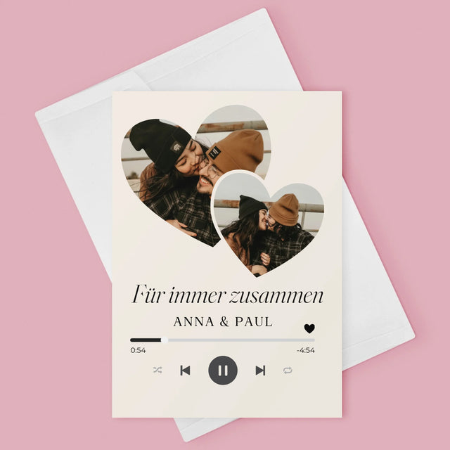 Fotokolaż: Spotify Serca - Kartka z Życzeniami | DE