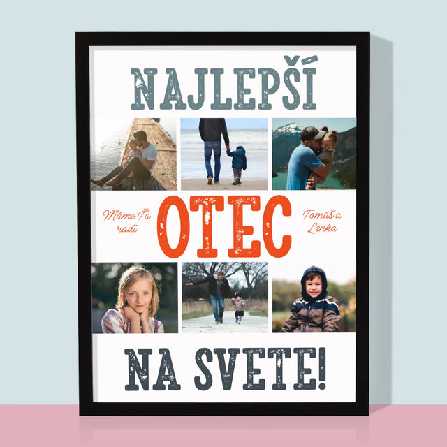 Fotokolaż: Najlepszy Tata Na Świecie Zdjęcia - Wydruk Obramowany | SK