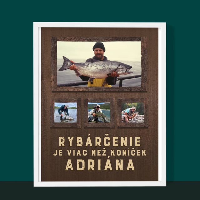 Fotokolaż: Wędkarstwo - Wydruk Obramowany | SK