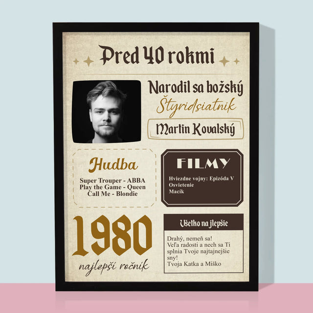 Okładka Magazynu: 40 Lat Temu - Wydruk Obramowany | SK