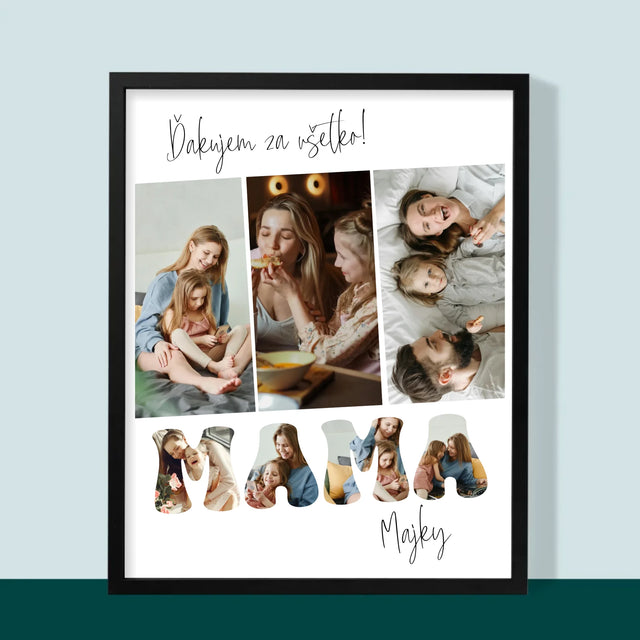 Fotokolaż: Mamo Dziękuję Za Wszystko - Wydruk Obramowany | SK